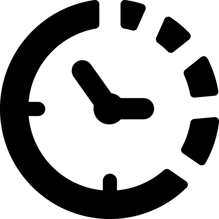 Free Download Vectors, Clock Symbol Of Circular Shape Ink Drawing Svg Vector