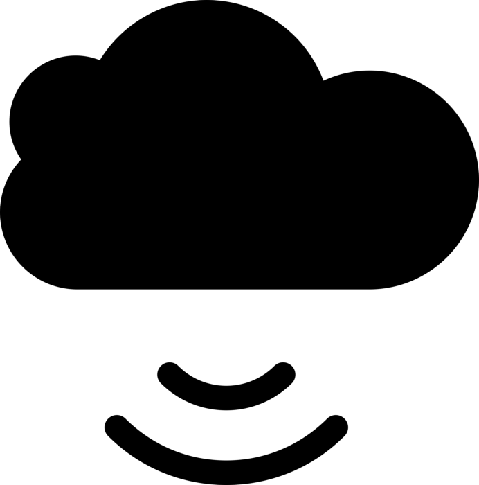 Free Download Vectors, Cloud Wifi Connection Circular Symbol Digital Sketch Svg Design