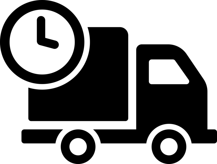 Free Download Vectors, Delivery Truck With Circular Clock Contour Svg Vector