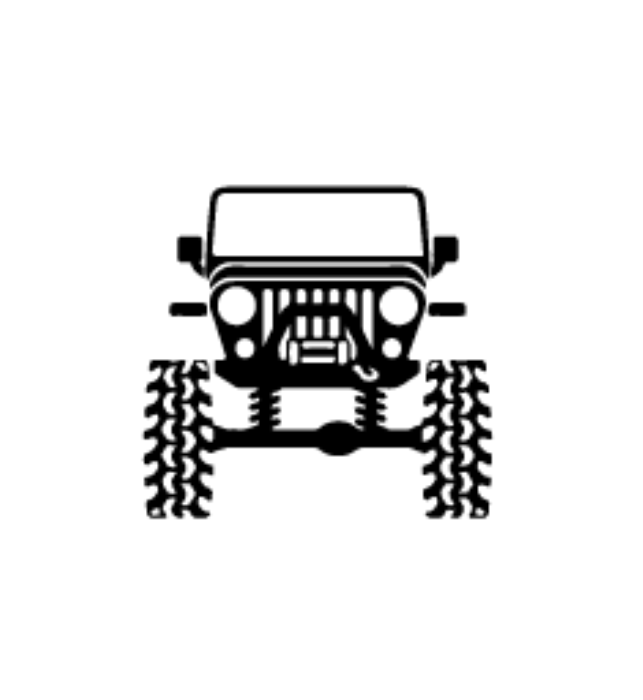 Free Download Vectors, 4X4 Jeep Clean Outline Svg Vector