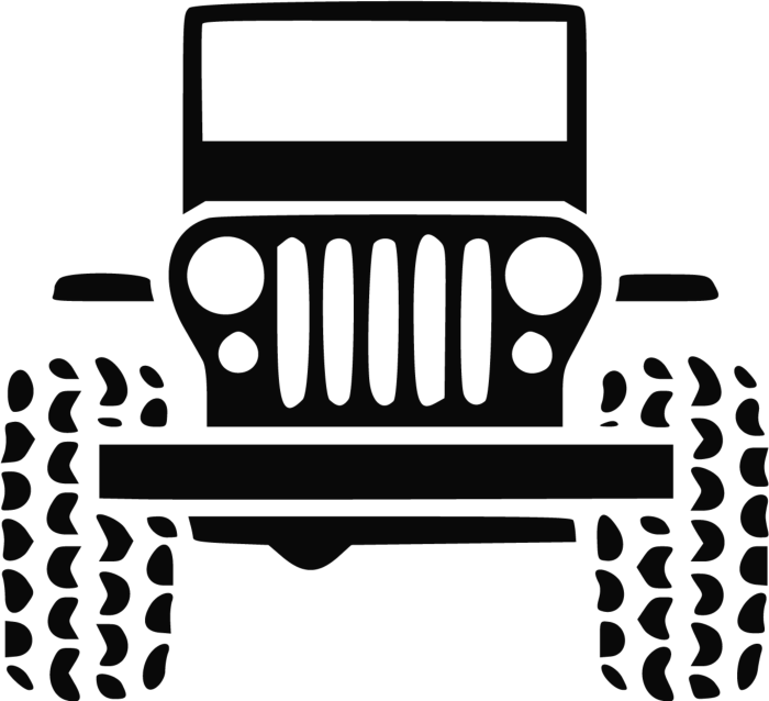 Free Vector Jeep Logo Sticker Design Clean Outline Svg Vector