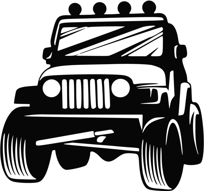 Free Vector Jeep Sticker Engraving Svg Design
