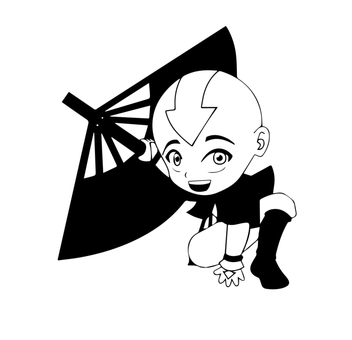 Free Download Vectors, Airbender 10 Outline Drawing Svg Vector