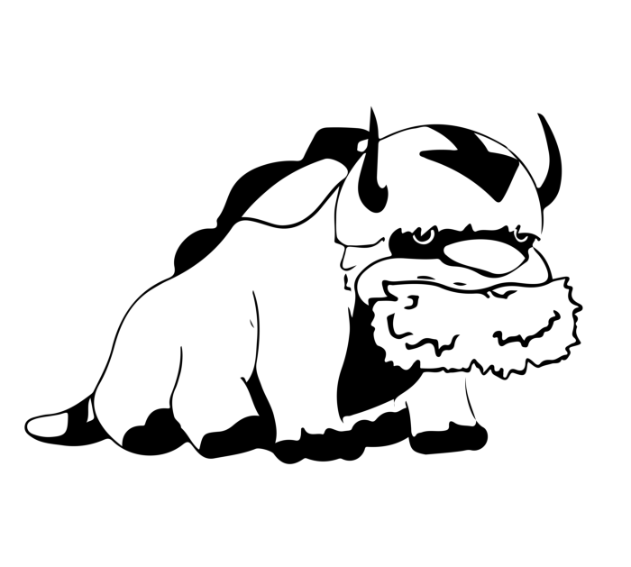 Free Download Vectors, Airbender 12 Clean Outline Svg Vector