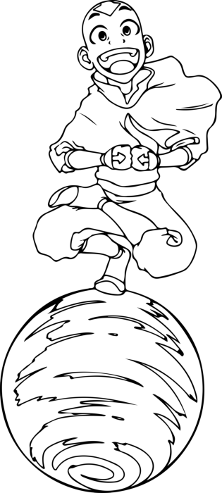 Free Download Vectors, Airbender 16 Black And White Svg Vector