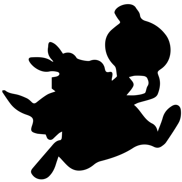 Free Download Vectors, Alice Wonderland 7 Sticker Outline Svg File
