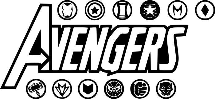 Free Download Vectors, Avengers P3 7 Engraving Svg Design