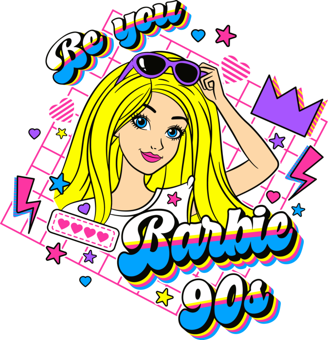 Free Download Vectors, Barbie 13 Sticker Outline Svg File