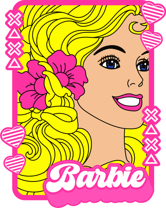 Free Download Vectors, Barbie 9 Line Art Illustration Svg