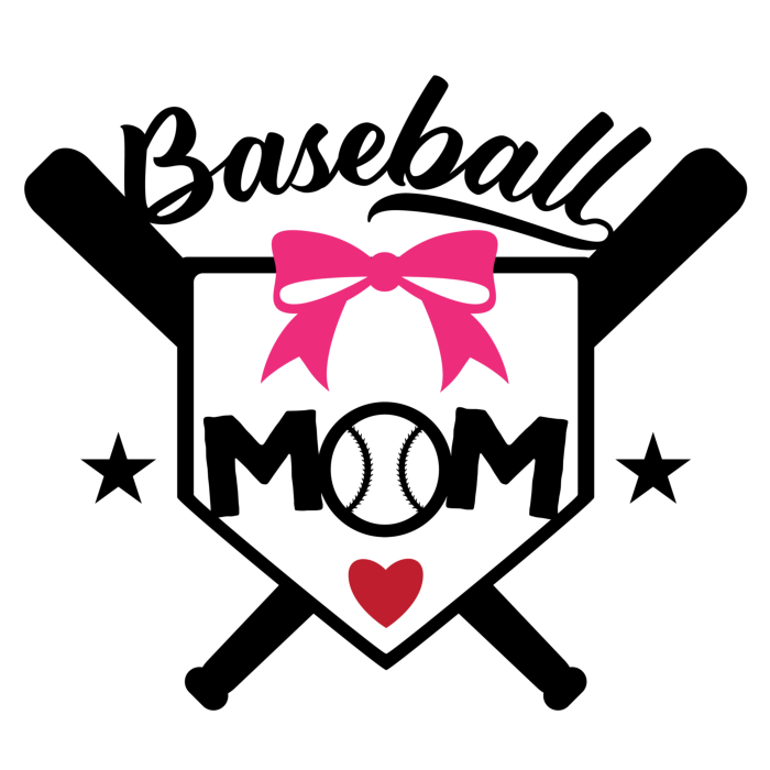 Free Download Vectors, Baseball Mom 2 Silhouette Cutting Svg Files