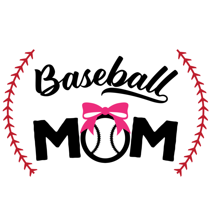 Free Download Vectors, Baseball Mom 4 Line Art Illustration Svg