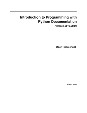 Introduction to Programming with Python Documentation Book