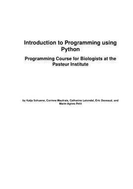 Introduction to Programmingusing Python Programming Course for Biologistsat Book