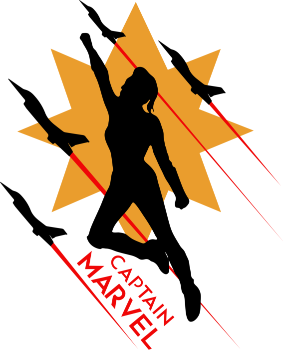 Free Download Vectors, Captain Marvel 7 Craft Design Svg File