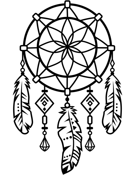 Free Download Vectors, Dream Catchers 1 Silhouette Cutting Svg Files