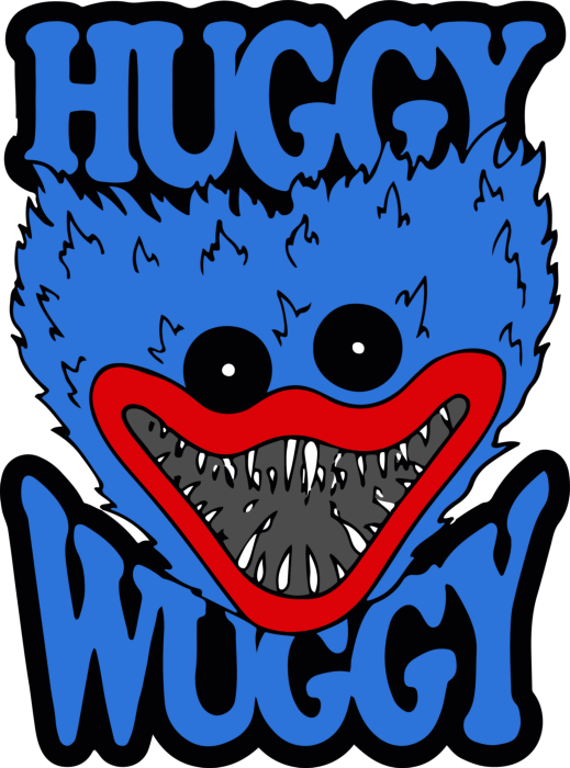 Free Download Vectors, Huggy Wuggy 5 Line Art Illustration Svg