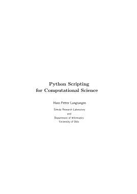 Langtangen Python Scripting for Computational Science Book