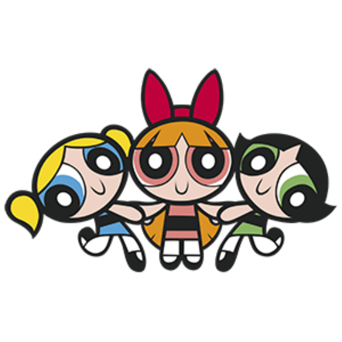 Free Download Vectors, Powerpuff Girls 2 Monoline Svg Vector