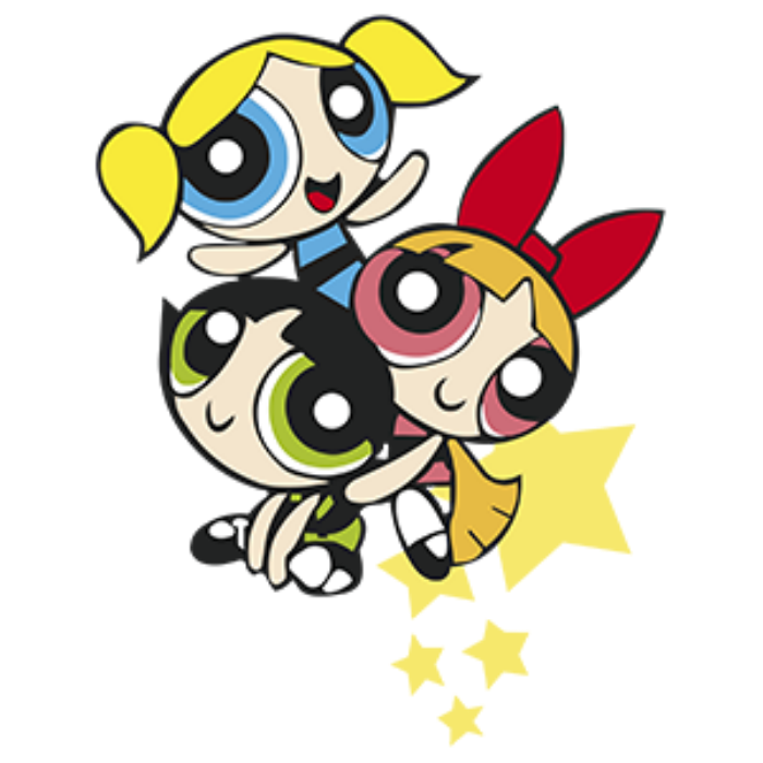 Free Download Vectors, Powerpuff Girls 4 Clean Outline Svg Vector
