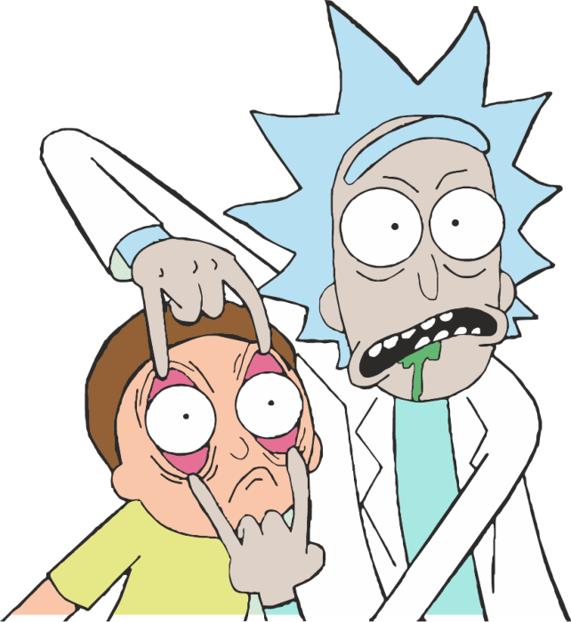 Free Download Vectors, Rick Morty 11 Outline Svg Vector