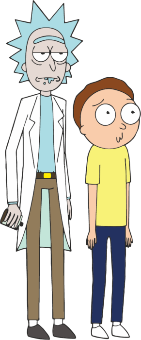 Free Download Vectors, Rick Morty 15 Flat Line Svg Vector