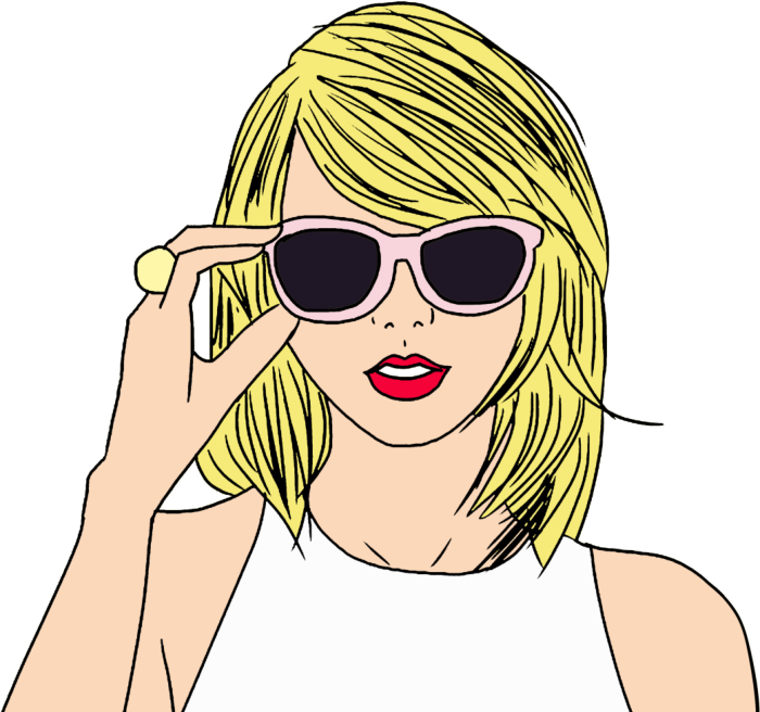 Free Download Vectors, Taylor Swift 1 Line Art Svg Vector