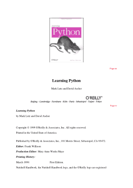 Learning Python Book