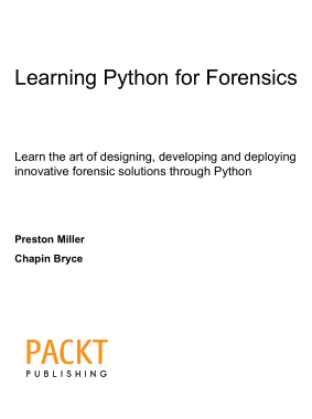 Learning Python for Forensics Book