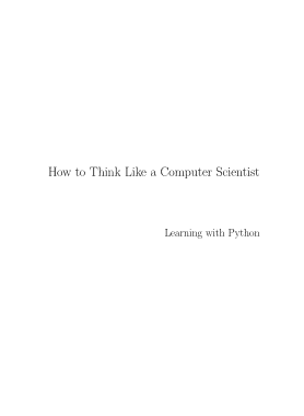 Learning with Python How to Think Like a Computer Scientist Book