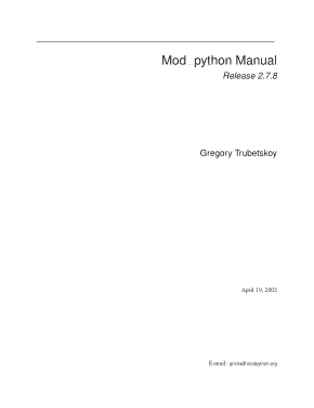 Mod Python Manual Book