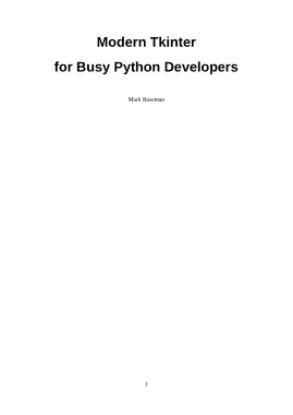 Modern Tkinter for Busy Python Developers Quickly and Linux using Python standard GUI toolkit Book
