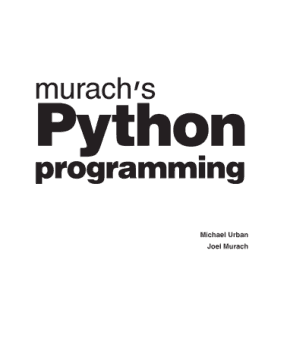 Murachs Python programming beginner to pro Book