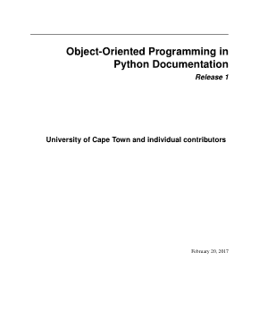Object-Oriented Programming in Python Documentation Book