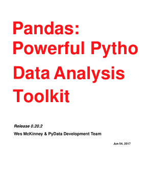 Pandas Powerful Python Data Analysis Toolkit Book