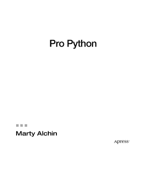 Pro Python Book
