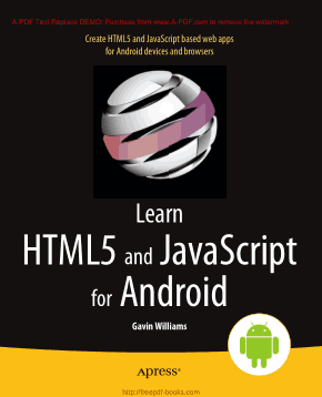 Learn HTML5 and JavaScript For Android Book