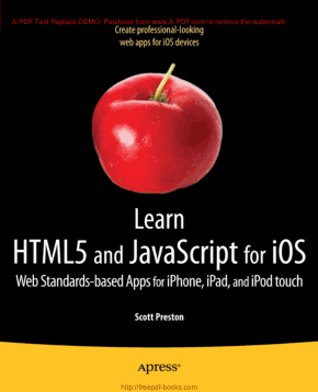 Learn HTML5 and JavaScript For iOS Book
