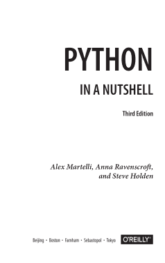 Python in a Nutshell A Desktop Quick Reference Book