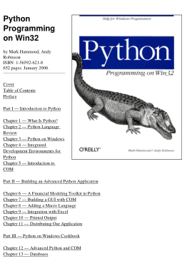 Python Programming on Win32 Book