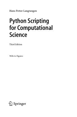 Python Scripting for Computational Science 3rd Edition Book