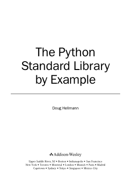 The Python Standard Library by Example Book