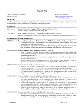 Computer Science CV Free Template