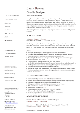 Graphic Designer Cv Template Vector Download Riset