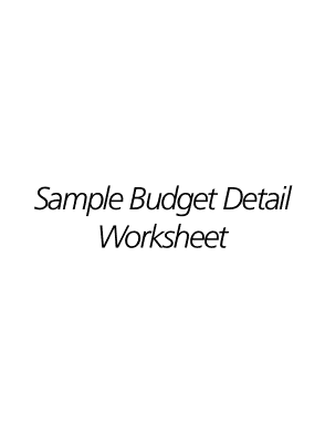 Consultant Budget Worksheet Free Template