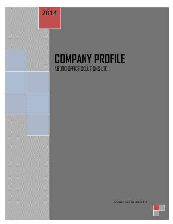 Company Profile for Office Supplies Business Free Template