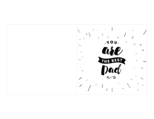 Best Dad Bw Fathers Day Cards Free Template