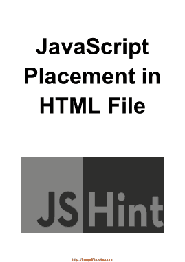 JavaScript Placement in HTML File Book