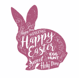 Easter Cards Word Art Bunny Free Template