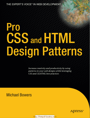 Pro CSS and HTML Design Patterns Book