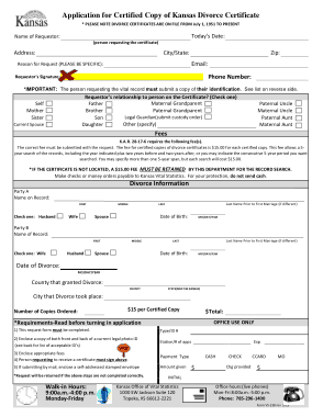 Free Download PDF, Application Form For Divorce Certificate Free Template